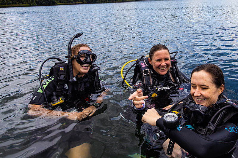 Happy Advanced Open Water diving course in Cairns